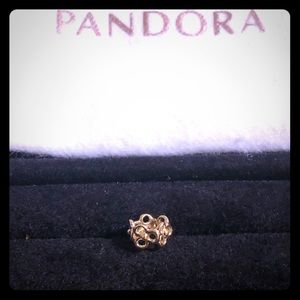 Authentic PANDORA Gold Trinity Flower Spacer